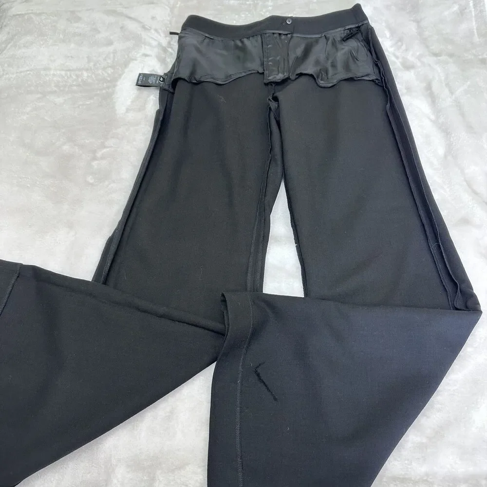 Jaeger London Women's Black Wool Flared Pants Sz 10